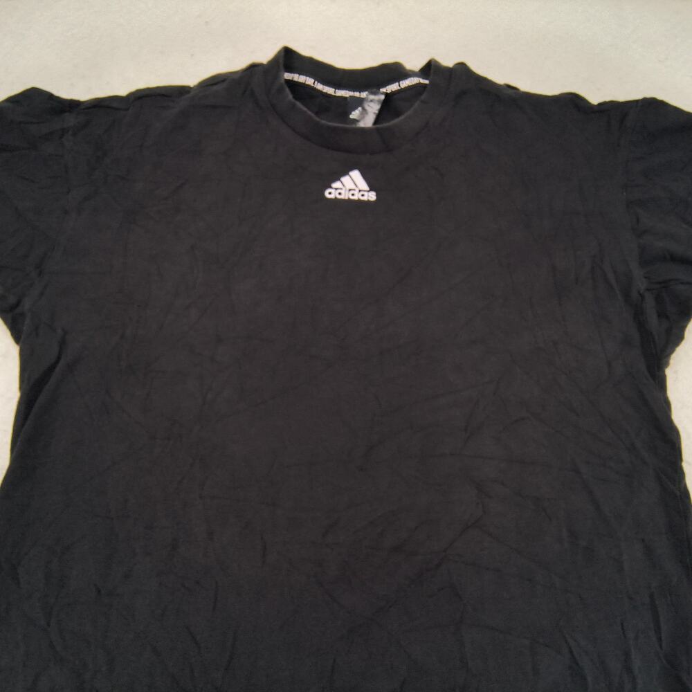 Adidas Casual Crew Neck Short Sleeve Graphic T Shirt Mens Size Small S Black